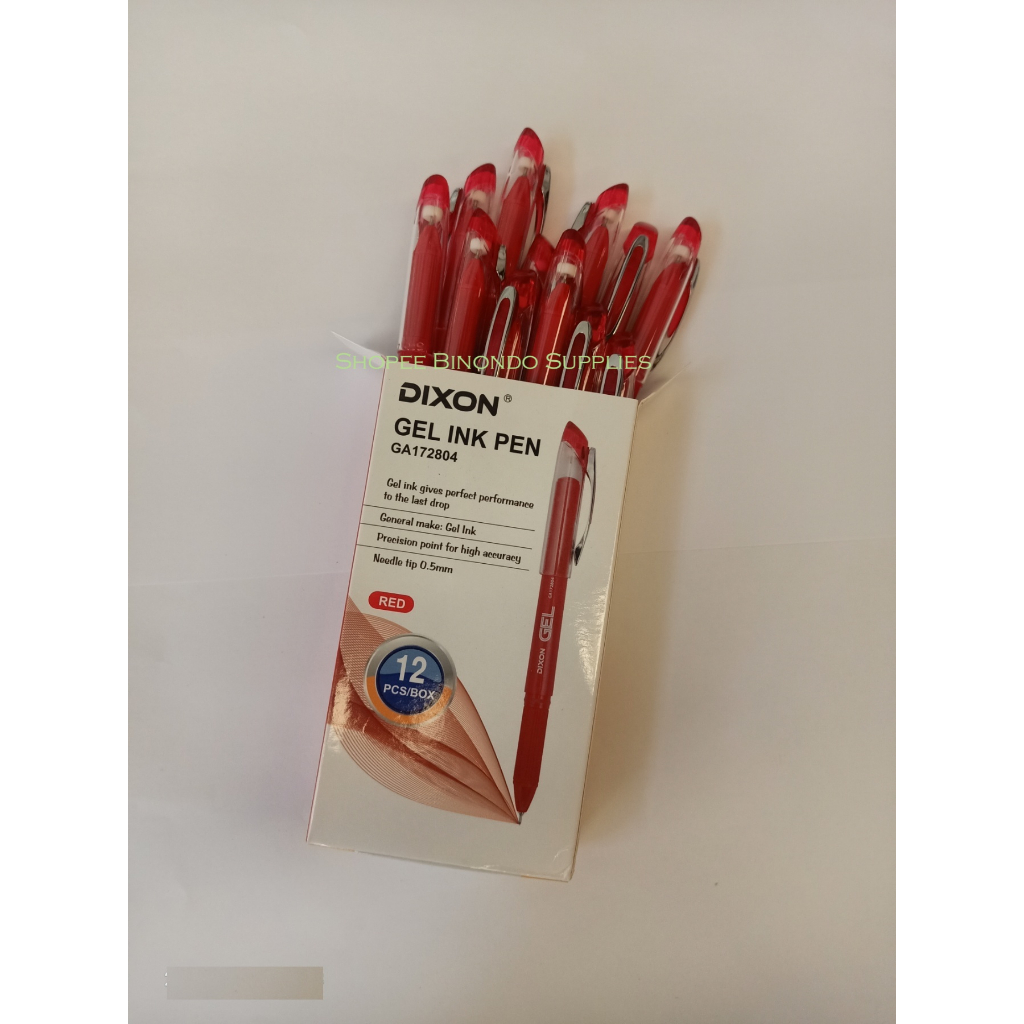 Dixon Gel Pen Gelpen Gel Ink Pen 0.5mm 12 pieces per order Shopee