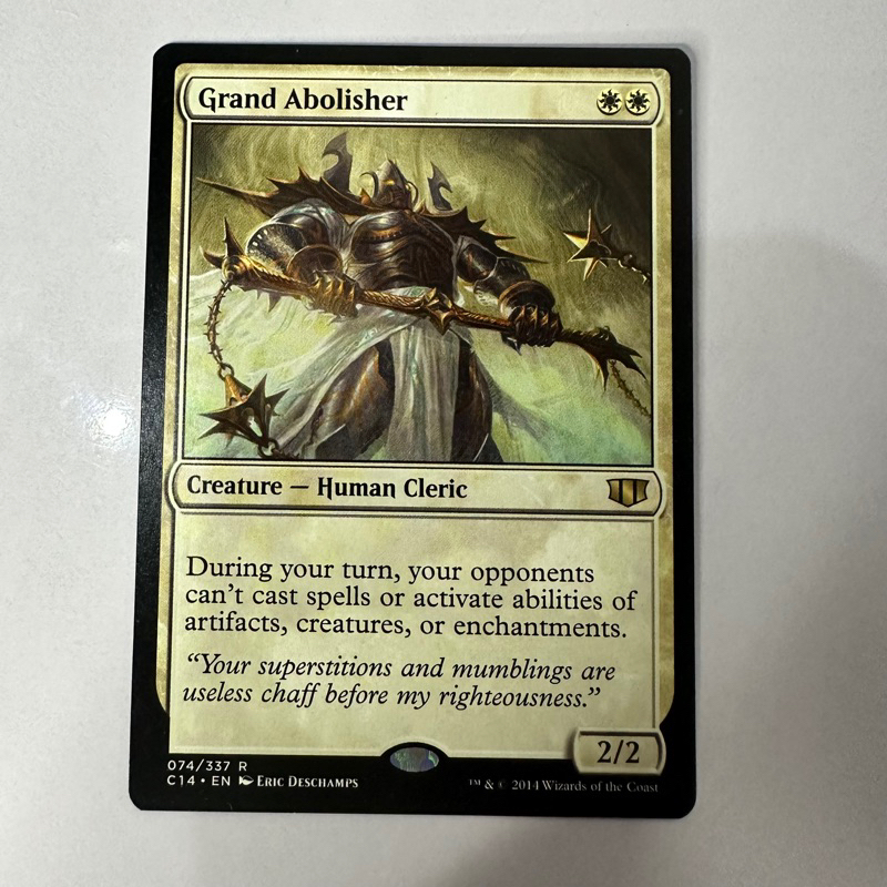 GRAND ABOLISHER HUMAN CLERIC WHITE MTG MAGIC THE GATHERING