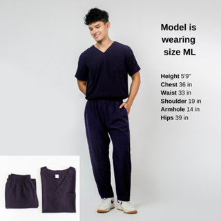 HTP Basics 5 pocket Unifit Scrub suit, Unisex - Terno - Work Top &  Sweatpants Pair, Risabella's