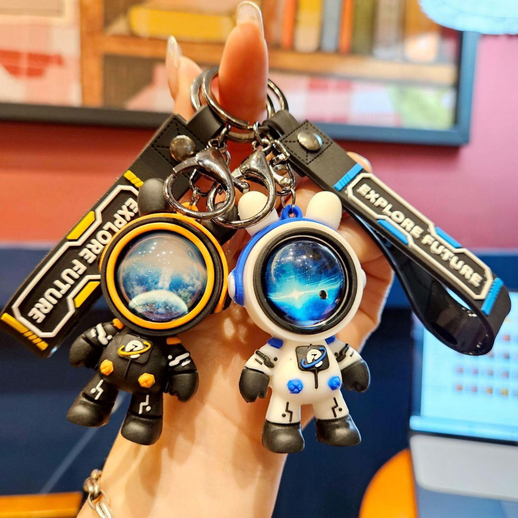 3D NEW Space Keychain Silicone Key Ring Key Chain Car Ornaments ...