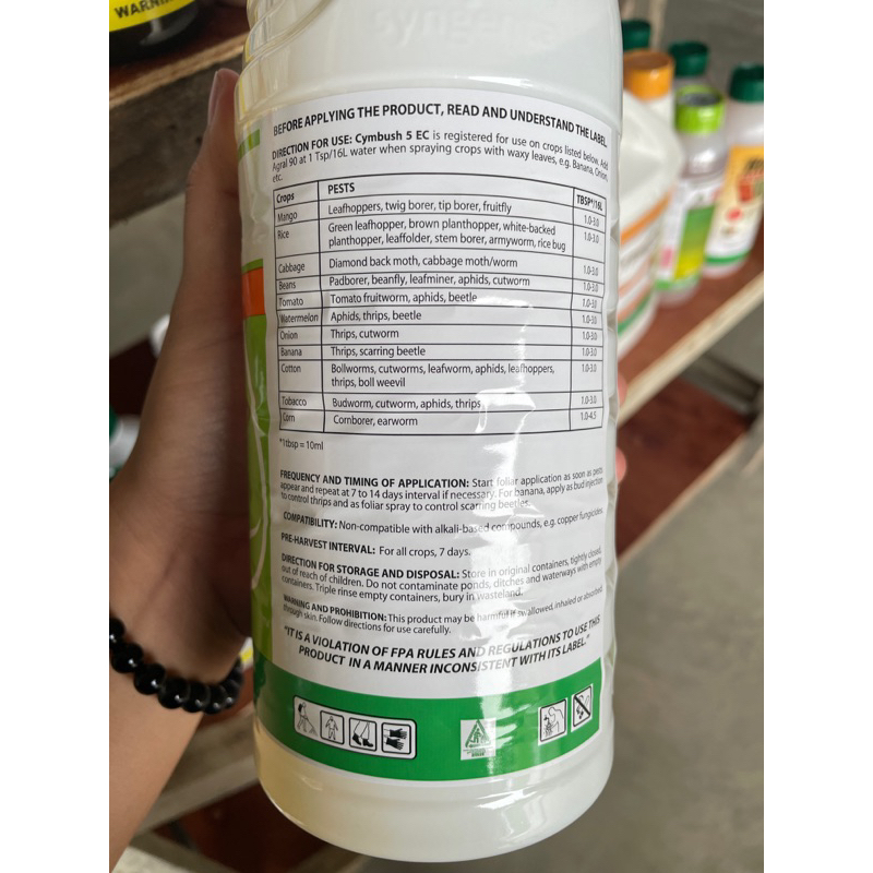 CYMBUSH Insecticide 5EC 1Liter by Syngenta ~ Cypermethrin | Shopee ...