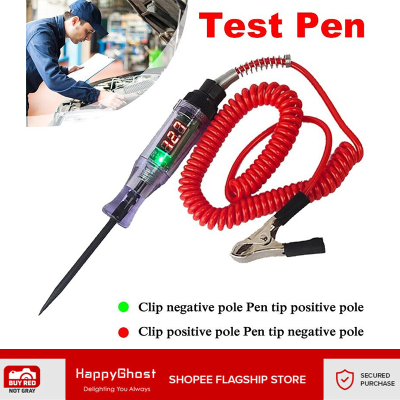 6V-24V DC Car Truck Voltage Circuit Tester Digital Display Long Probe ...