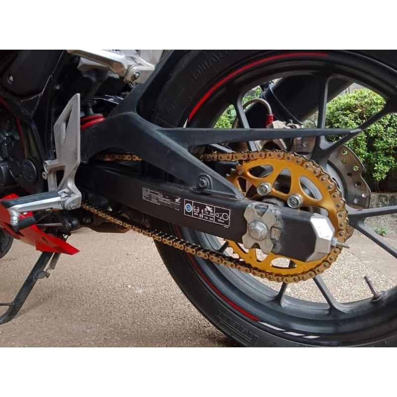 Honda CBR 150r Ridetek sprocket and chain set 6 holes (GOLD)2019- 2025 ...