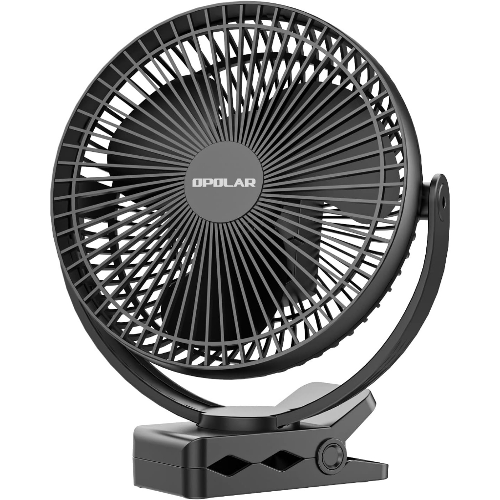OPOLAR Clip Fan, 8 Inch Mini Quiet Desk Fan, 10000mAh USB Rechargeable