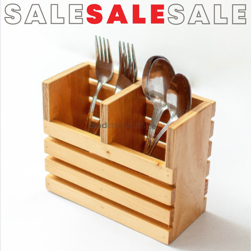 CLAD Spoon and Fork Rack Wooden Handcrafts Shopee Philippines