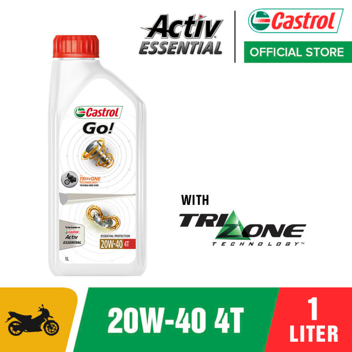 Castrol Go Activ Essential 20w 40 4t Engine Oil W Trizone Technology