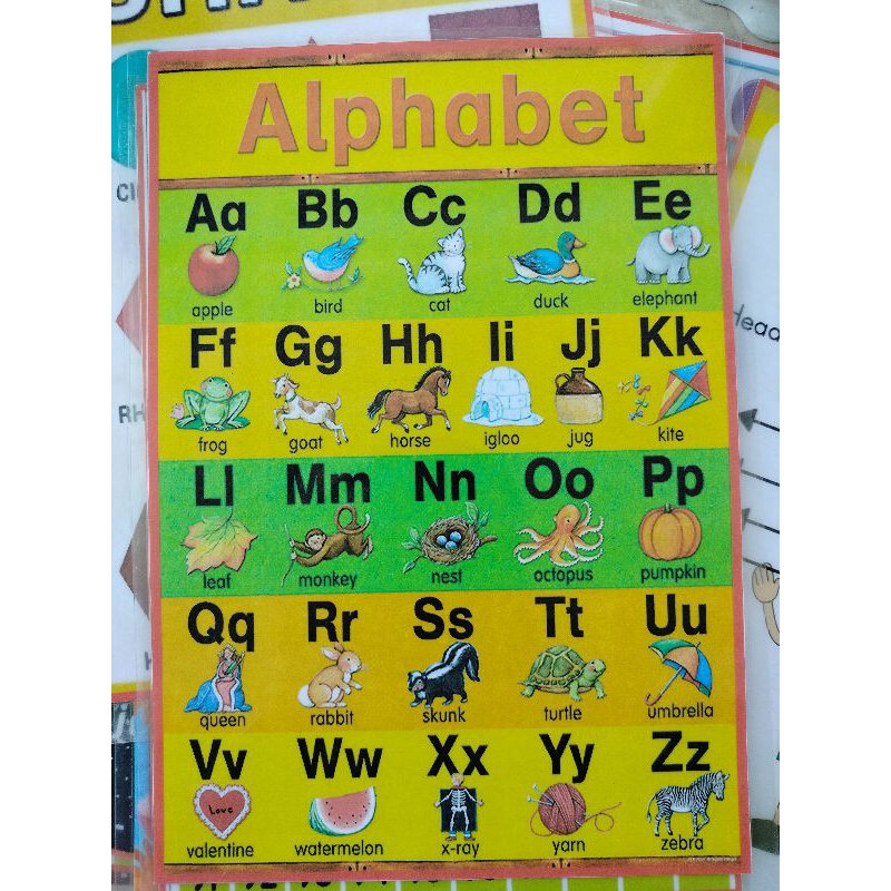 Laminated Alphabet Letters A4 Size Shopee Philippines