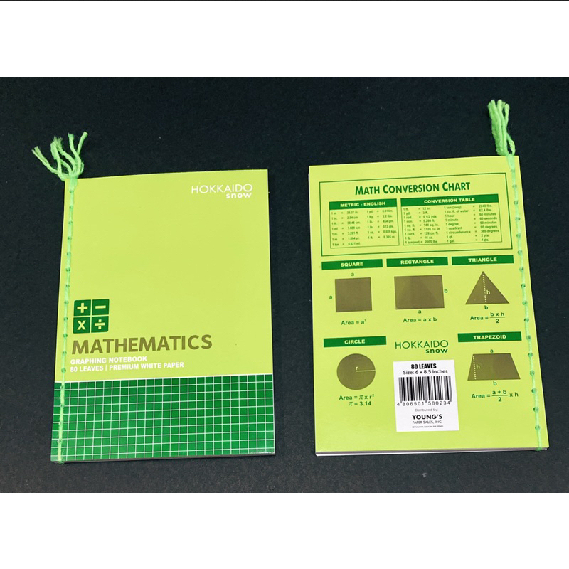 1pc Math Notebook Graphing Notebook 80 leaves Vanda/Hokkaido | Shopee ...