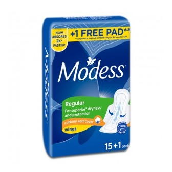 Modess Cottony Soft Regular Maxi w/Wings 16's | Shopee Philippines