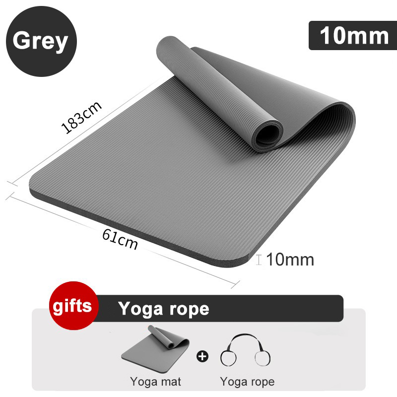 Olyhealth 12MM Mat Yoga Mat Exercise Mat With Carrying Strap（Large SIZE