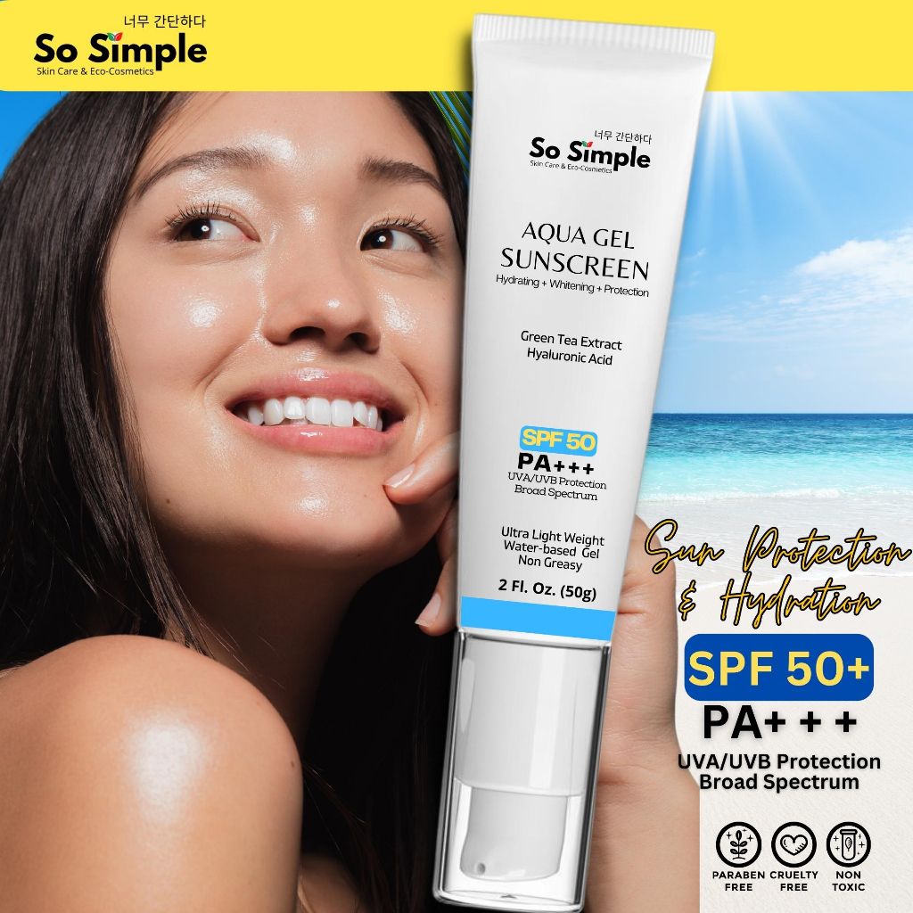 Water-Based Sunblock SPF50+++ UV Sunscreen Brightening Hydrating No ...