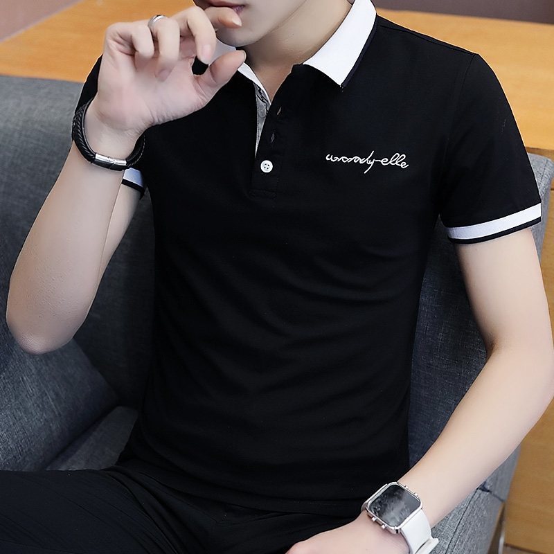 Korean style High Quality Men's Shortsleeve Casual Polo Shirt For Man ...