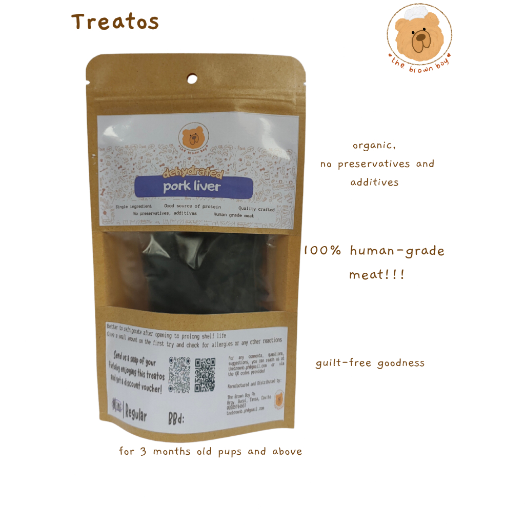 Dehydrated Pork Liver Dog and Cat Treats and Food Topper, AllNatural