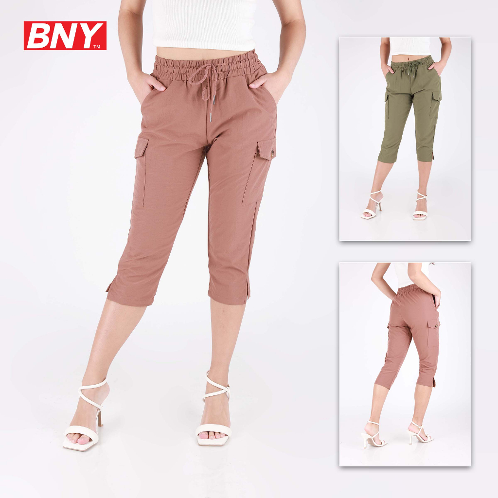 BNY Ladies' capri pants with cargo pockets (375)