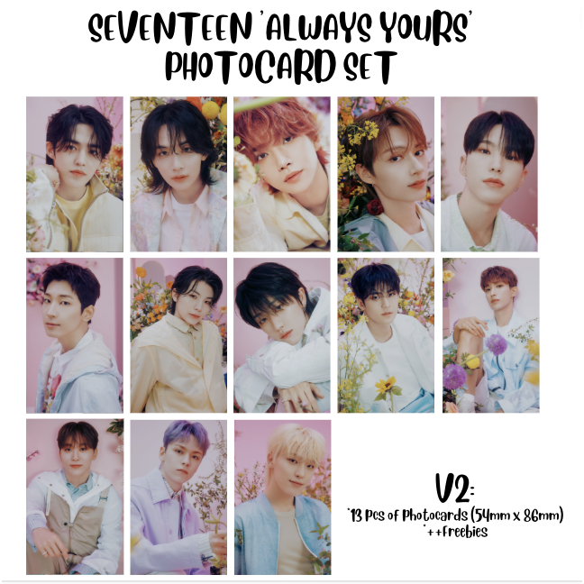 SEVENTEEN ALWAYS YOURS JP ALBUM PHOTOCARD SET FANMADE SVT CARAT