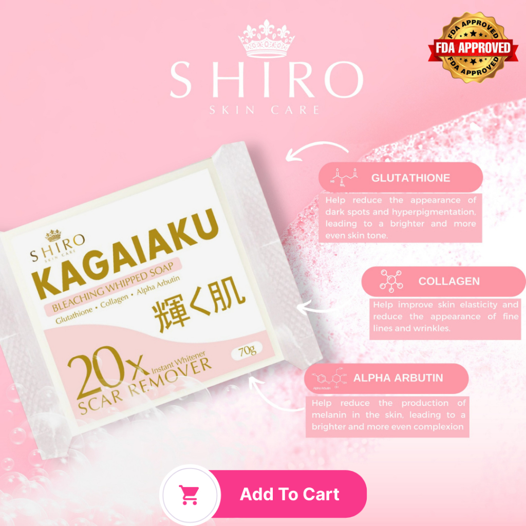 SHIRO SKIN CARE KAGAIAKU BLEACHING WHIPPED SOAP 70g WHITENING, ANTI