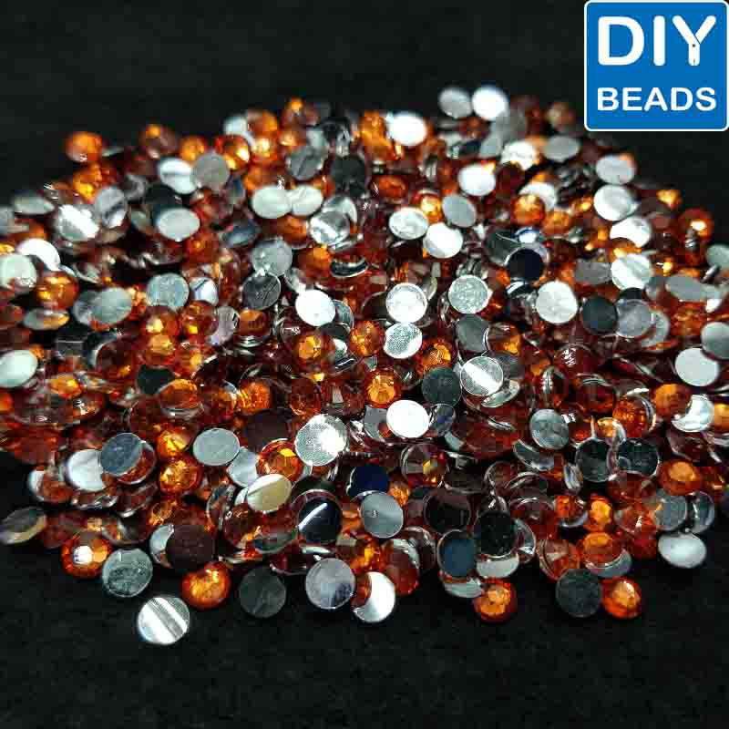 Rhinestone Round Clear Red Orange | Shopee Philippines