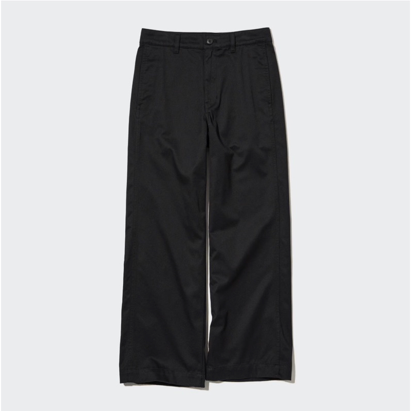 Brand New Uniqlo Cotton Baggy Pants (Black) | Shopee Philippines