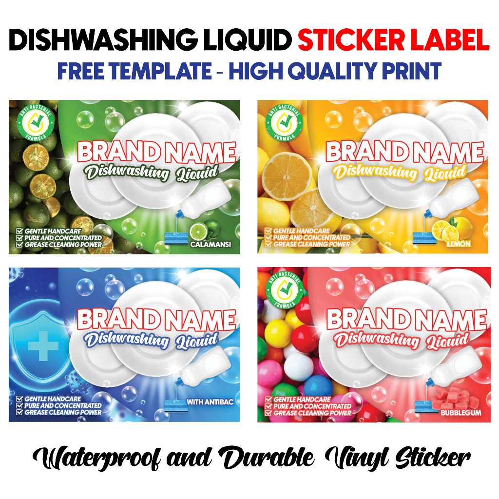 DISHWASHING LIQUID STICKER HIGH QUALITY Shopee Philippines