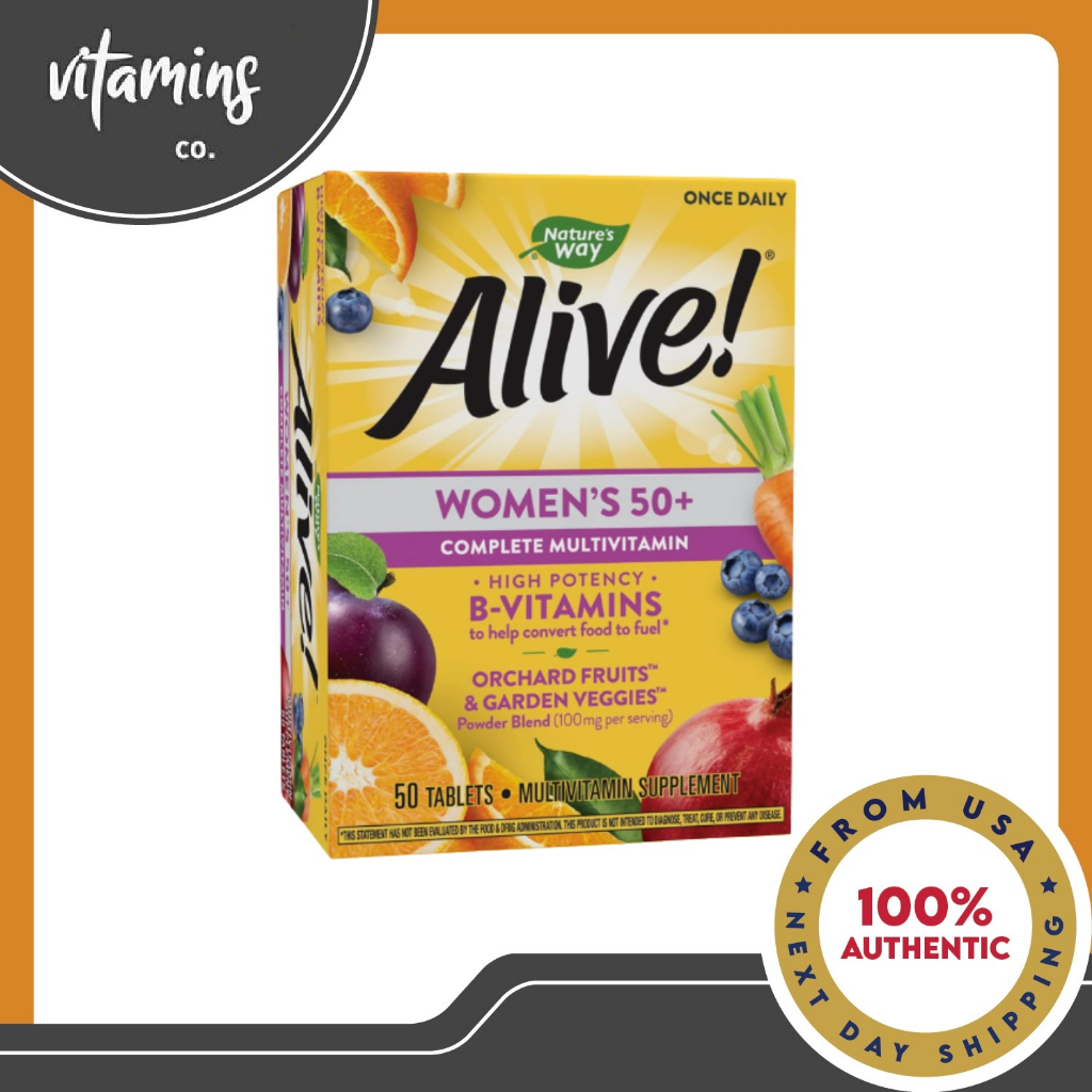 Nature’s Way Alive Women’s 50+ Complete Multivitamin with Orchard Fruit ...