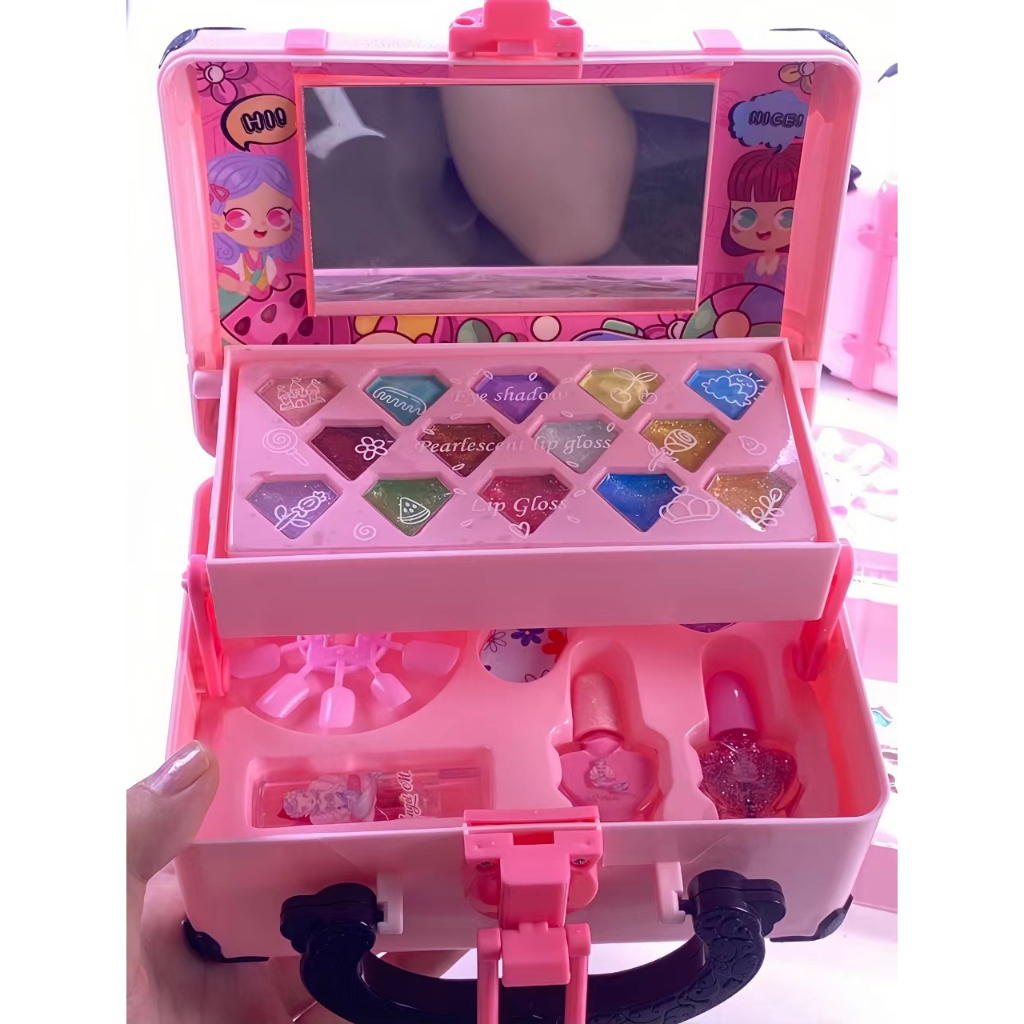 【Spot goods】32PCS Kids Makeup Toys Girls Real Makeup Kit Washable Non ...