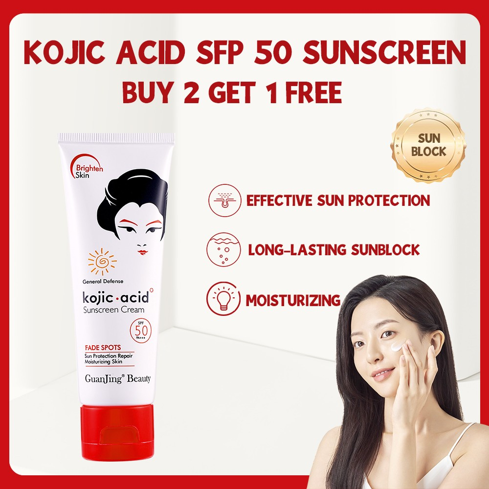 【BUY 2 GET 1 FREE】 1Kojic Acid SPF50 Sunscreen for face Lotion