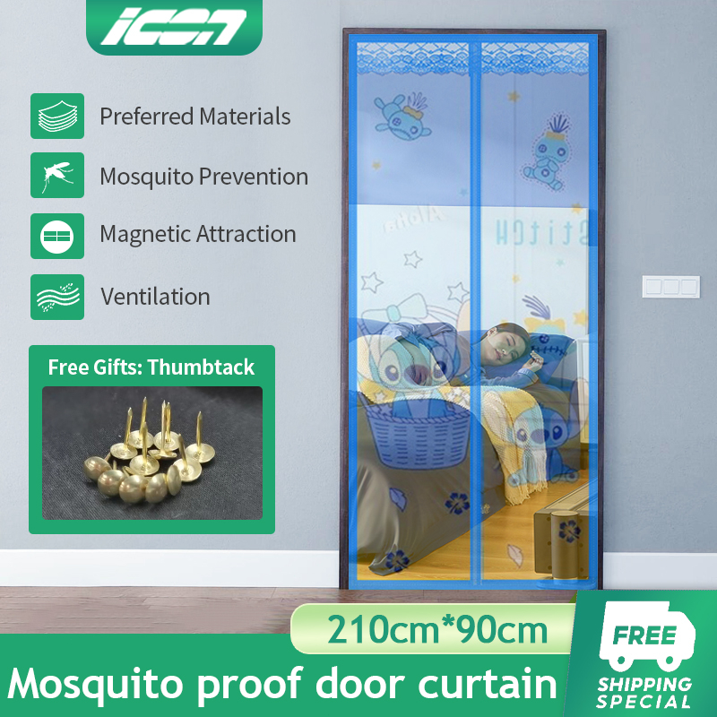 Door Curtain 210*90CM Magnetic Screen Anti-Mosquito Net Fly Insect ...