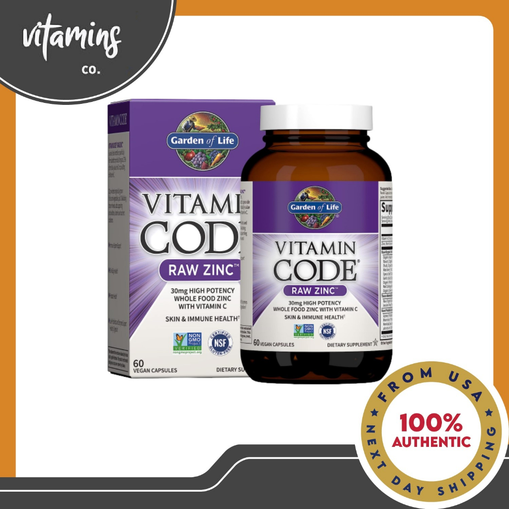 Garden of Life Zinc with Vitamin C & Probiotic Blend (60 count