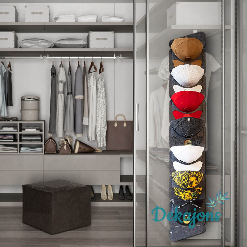 Hanging Hat Organizer, Space Saving Wall Door Felt Storage Rack for ...