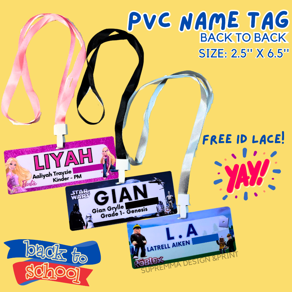 [Lowest Price!!!] PVC Name Tag, Bag Tag and Sticker Labels Name Plate