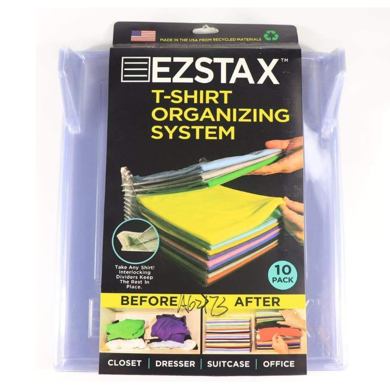 EZSTAX Clothing Organizers - 135 Included T-Shirt outlet Organizing Interlocking System