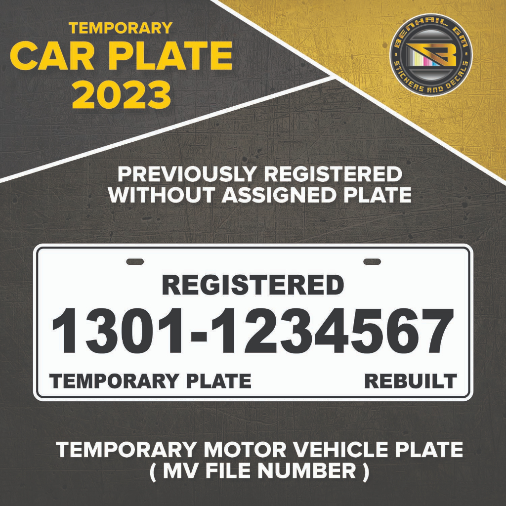 Customized Temporary Car Plate 2023 | 3mm acrylic | Shopee Philippines