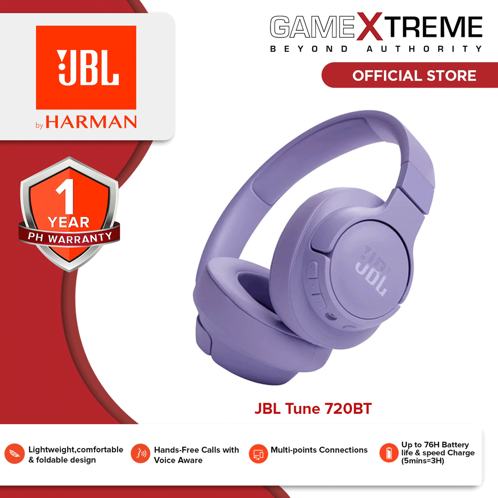 JBL Tune 720BT Wireless Over-Ear Headphones - Purple