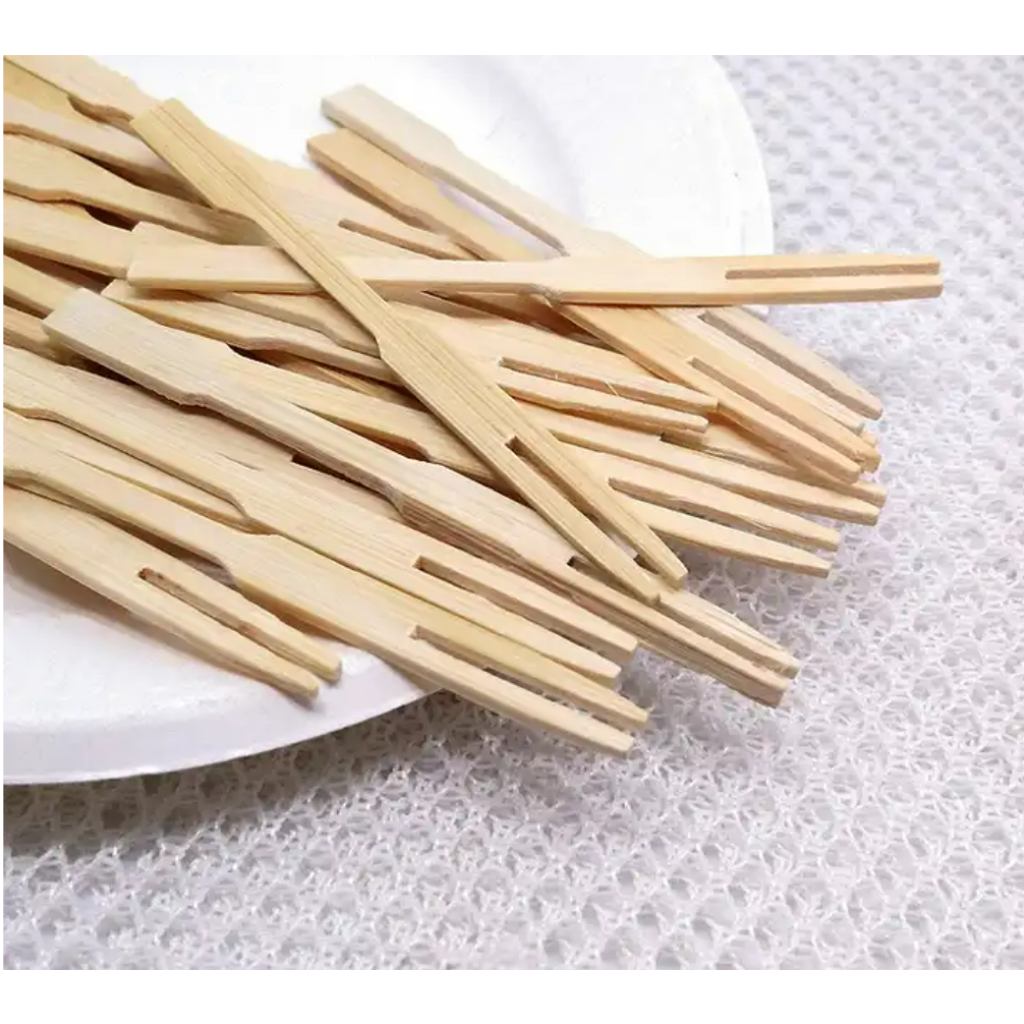 9cm disposable bamboo fruit fork picks (100pcs) Shopee Philippines
