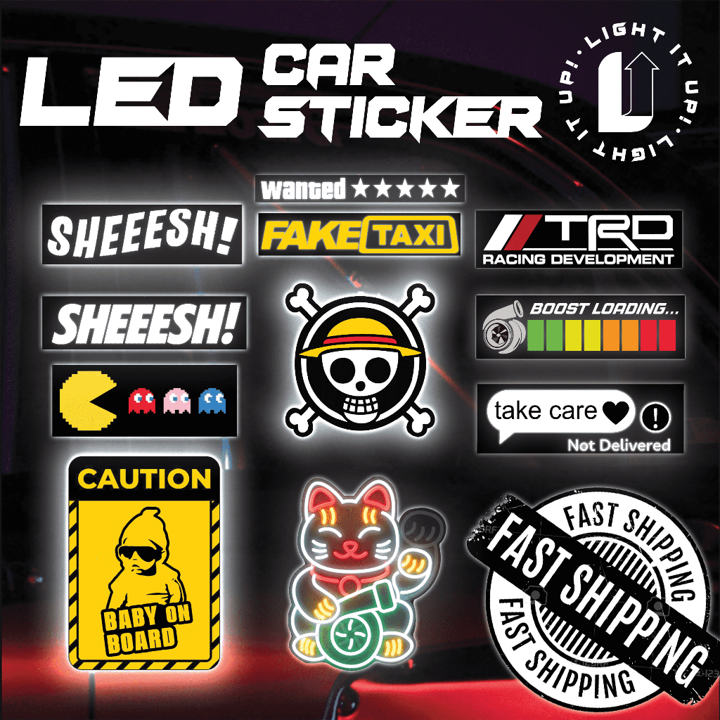 LED Car Sticker Auto/Moto Decoration Sticker Car Window Car Decals