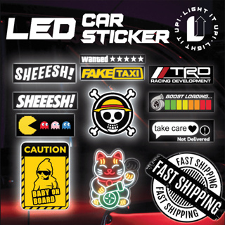 1piece 5D Car led logo lights badge sticker Rear Emblem Tail Lamp