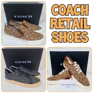 Coach Blue Beige Suede Low Top Fashion Sneakers 7D