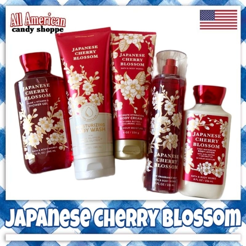 Japanese Cherry Blossom Bath and Body Works Set From USA (Mist,Lotion