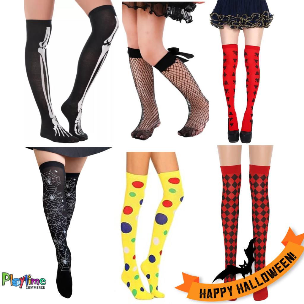 Halloween Costume Socks Jester Skeleton Spider Spade Harley Quinn ...