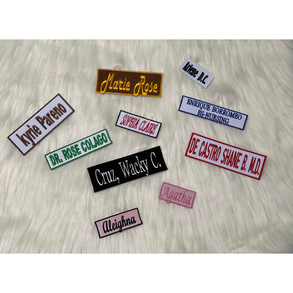 Personalized/Customized Embroidery name patches ( Iron on Patches ...