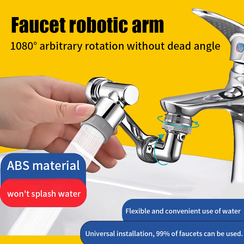 Faucet Aerator Universal 1080° Swivel Extender Plastic Splash Guard