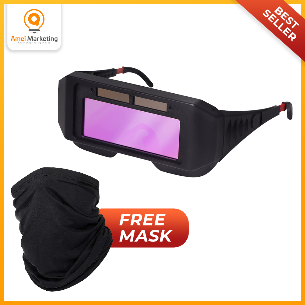 AMEI Welding Goggles Automatic Dimming Electric Welding Glasses for Gas