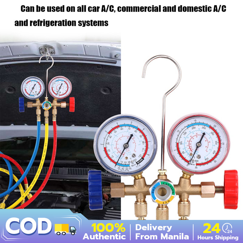 R134A Aircon Manifold Gauge Freon Pressure Gauge AC Refrigerant