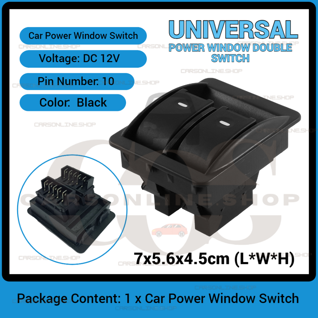 COS (9565) 12V Car Universal 10 Pin Dual Rows Power Window Switch ...