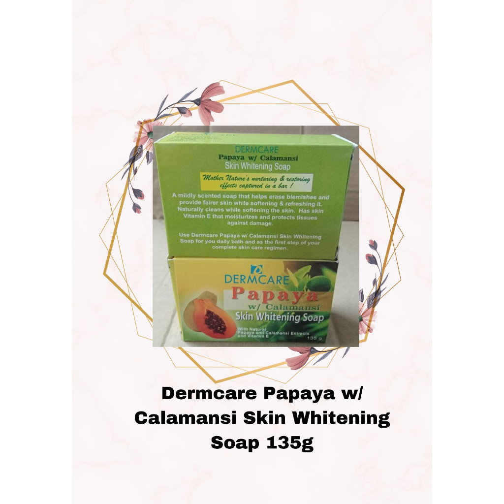 Dermcare Papaya w/ Calamansi Skin Whitening Soap 135g Shopee Philippines