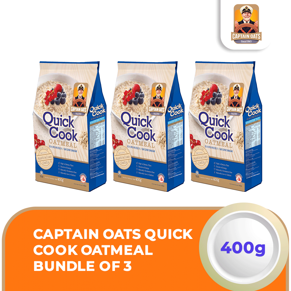 Captain Oats Quick Cook Oatmeal 400g Bundle of 3 Shopee Philippines