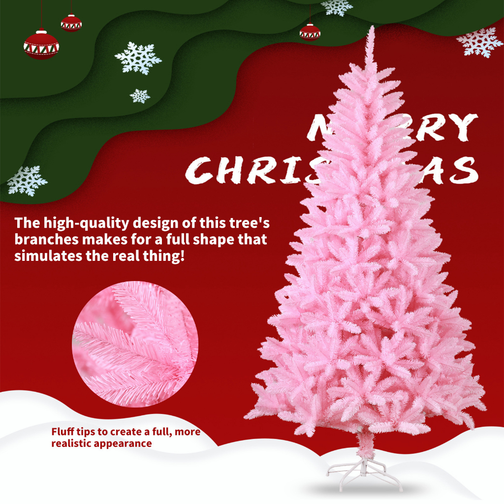 Christmas Tree 4/5/6/7/8FT Pine Needle White Artificial Christmas Tree