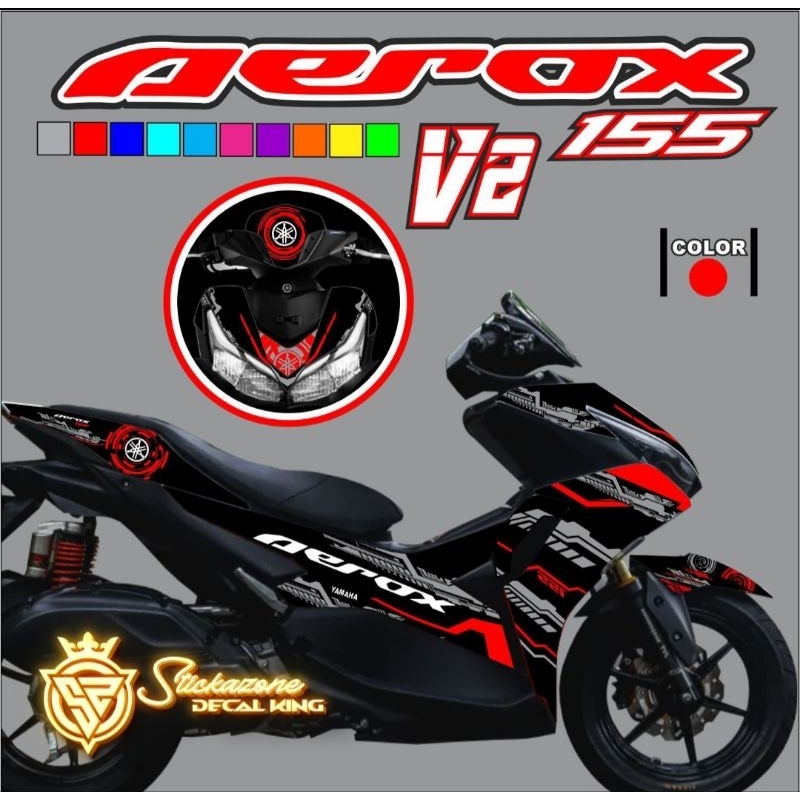 AEROX V2 155 CIRCUIT DESIGN YAMAHA FULL DECALS PRINTED LAMINATED