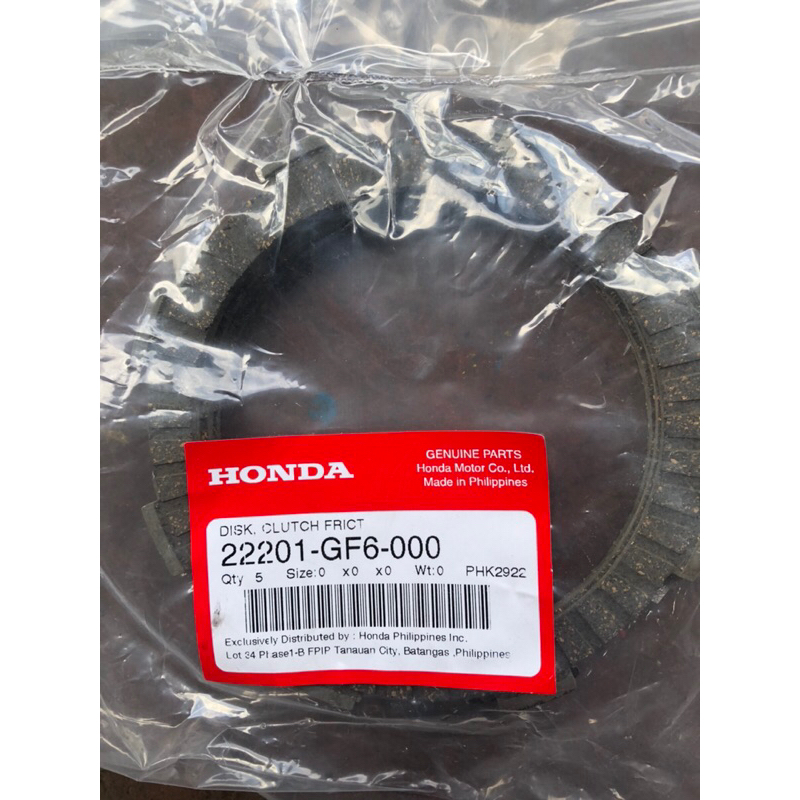 HONDA GENUINE CLUTCH LINING FOR TMX SUPREMO , XRM110, XR125,CB125 (sold ...