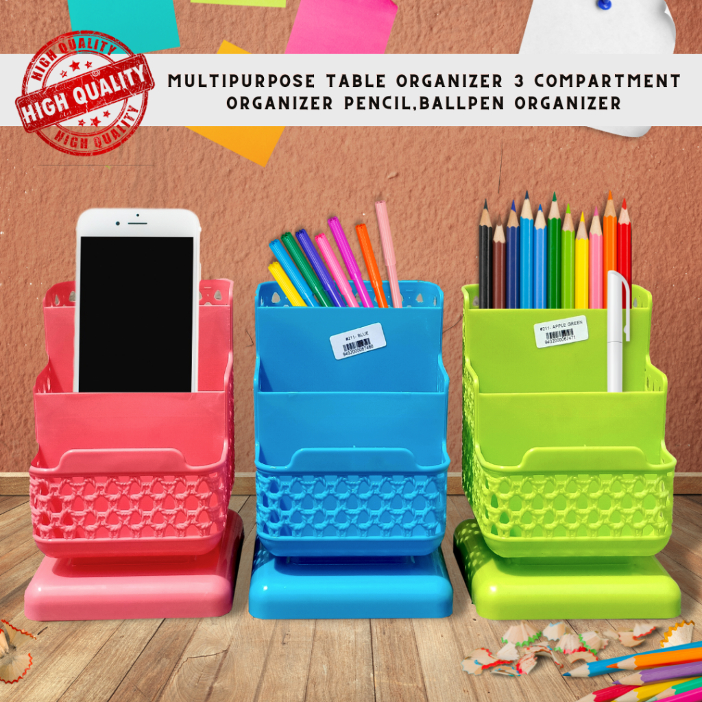 3 Layers Multipurpose Table Organizer Organizer Pencil, Ballpen